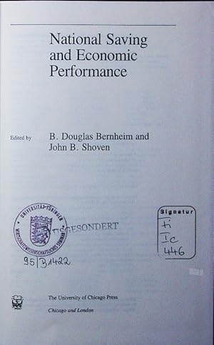 Seller image for National saving and economic performance. [papers presented at a conference held at Maui, Hawaii, Jan. 6-7, 1989 .]. for sale by Antiquariat Bookfarm