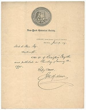 Autograph Note Signed ("Geo. H. Moore")