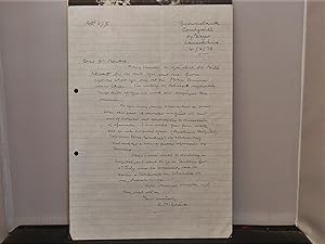 Hugh Mac Diarmid - Hand-written Letter from C M Grieve (Hugh MacDiarmid) to Dr Beattie, June 1978