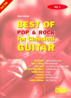 Imagen del vendedor de BEST OF POP & ROCK FOR CLASSICAL GUITAR 3 - arrangiert fr Gitarre - mit Tabulator [Noten / Sheetmusic] a la venta por Modernes Antiquariat an der Kyll
