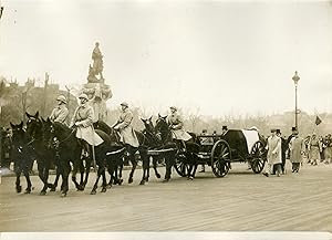 "Obsèques du Général PAU sur l'Esplanade des INVALIDES le 7 Janvier 1932" Photo de presse origina...