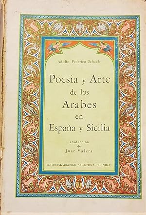 Bild des Verkufers fr Poesa y arte de los rabes en Espaa y Sicilia. zum Verkauf von Librera Anticuaria Antonio Mateos