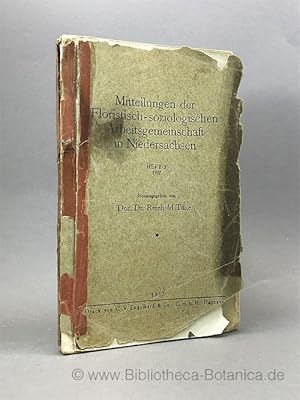 Image du vendeur pour Mitteilungen der Floristisch-soziologischen Arbeitsgemeinschaft in Niedersachsen. Heft 3. mis en vente par Bibliotheca Botanica