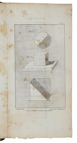 Seller image for Sciography; or, examples of shadows; and rules for their projection: intended for the use of architectural draughtsmen.London, J. Taylor (back of title-page: printed by J. Moyes, London), 1822. Large 8vo. With 18 folding lithographed plates. Contemporary half calf. for sale by ASHER Rare Books
