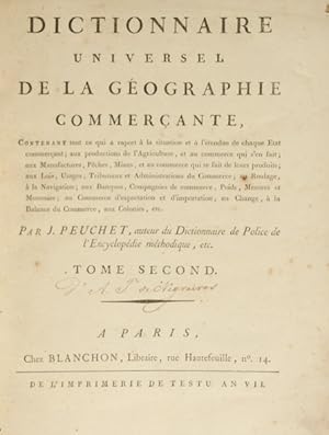 DICTIONNAIRE UNIVERSEL DE LA GÉOGRAPHIE COMMERÇANTE. [2.º VOLUME]