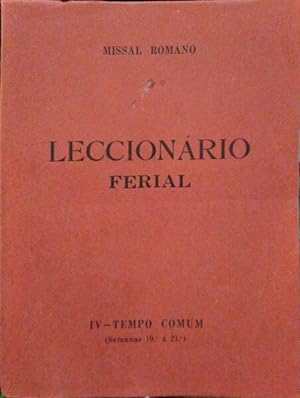LECCIONÁRIO FERIAL. MISSAL ROMANO. [2 VOLUMES].