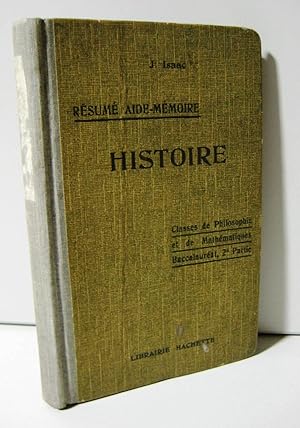 Résumé Aide-mémoire ; Histoire contemporaine depuis le milieu du XIXe siècle : Classes de philoso...