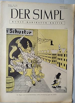 Zeitschrift: DER SIMPL Kunst, Karikatur, Kritik. 2. Jahrgang Heft 11, Juli 1947 : Dr. Högner und ...