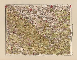 "Karte Thüringen, Maßstab 1 : 500 000. 2 Nebenkarten: Thüringer Wald, Maßstab 1 : 250 000; Thürin...