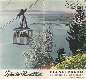 Pfänder-Rundblick. Pfänderbahn. Bregenz am Bodensee. Österreich. (Panoramakarte).