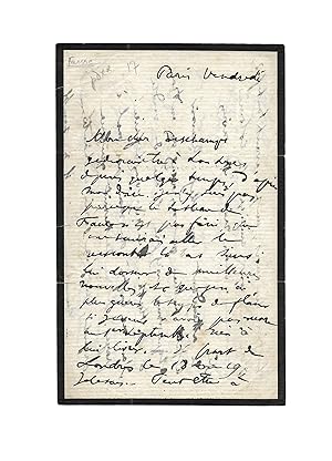 Degas prie le marchand Charles Deschamps pour lui vendre lune de ses toiles en cours afin de com...