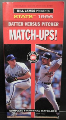 Bild des Verkufers fr Bill James presents STATS 1996 Batter Versus Pitcher MATCH-UPS! zum Verkauf von Reflection Publications