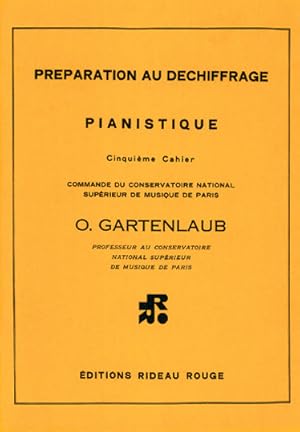 Bild des Verkufers fr Odette Gartenlaub, Prparation Au Dchiffrage Pianistique - 5 Klavier Buch zum Verkauf von moluna