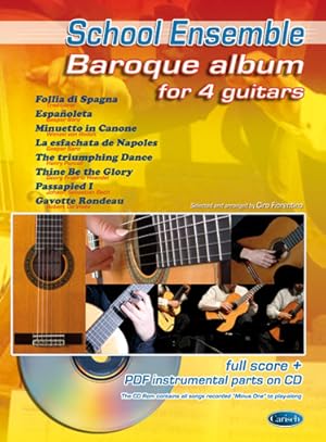Bild des Verkufers fr Baroque Album for 4 Guitars Guitar [Quartet]. Buch + CD-ROM zum Verkauf von moluna