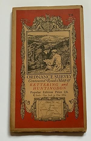 Image du vendeur pour Ordnance Survey Contoured Road Map [One-inch Popular Edition], sheet 74, Kettering and Huntingdon. mis en vente par Cornell Books Limited