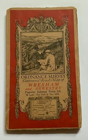 Image du vendeur pour Ordnance Survey Contoured Road Map [One-inch Popular Edition], sheet 51, Wrexham and Oswestry. mis en vente par Cornell Books Limited