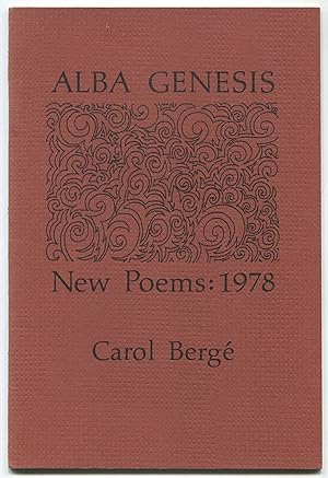 Alba Genesis: New Poems 1978