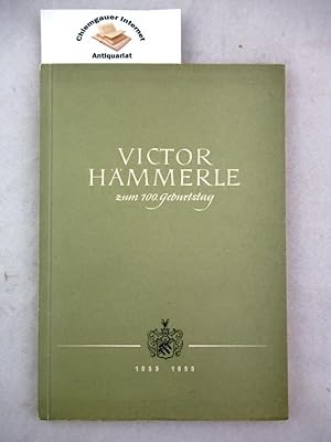 Seller image for Victor Hmmerle. Gedchtnisskizze zu seinem 100. Geburtstag am 27. Feber 1955 for sale by Chiemgauer Internet Antiquariat GbR
