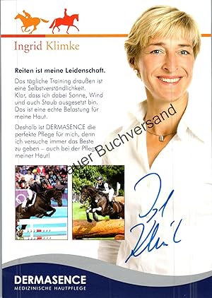 Imagen del vendedor de Original Autogramm Ingrid Klimke /// Autogramm Autograph signiert signed signee a la venta por Antiquariat im Kaiserviertel | Wimbauer Buchversand