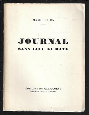 Journal sans lieu ni date