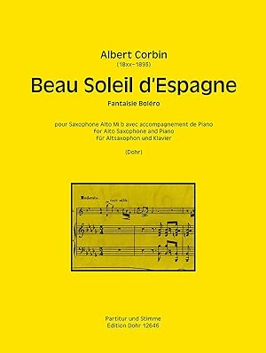 Bild des Verkufers fr Beau soleil d\'Espagne f ¼r Altsaxophon und Klavier zum Verkauf von moluna