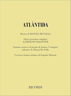 M. De Falla Atlantida Libretti (Opere)