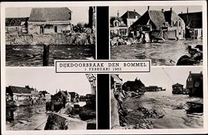 Bild des Verkufers fr Ansichtskarte / Postkarte Den Bommel Sdholland, Dijkdoorbraak Februari 1953 zum Verkauf von akpool GmbH