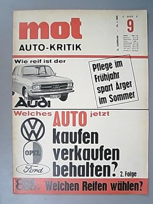 Image du vendeur pour Mot. Auto-Kritik. (= 12. Jahrgang, Heft 9/66). mis en vente par Antiquariat Bookfarm