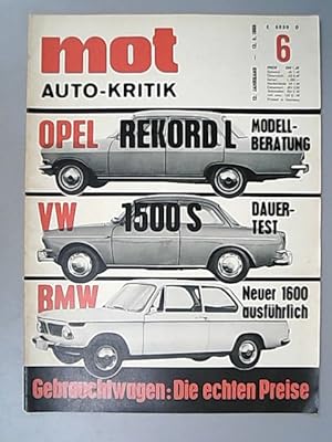 Seller image for Mot. Auto-Kritik. (= 12. Jahrgang, Heft 6/66). for sale by Antiquariat Bookfarm