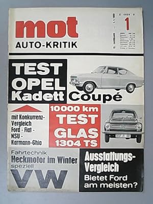 Seller image for Mot. Auto-Kritik. (= 12. Jahrgang, Heft 1/66). for sale by Antiquariat Bookfarm