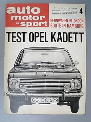 Seller image for Auto, Motor und Sport. (= 21. Jahrgang, Heft 4/66). for sale by Antiquariat Bookfarm