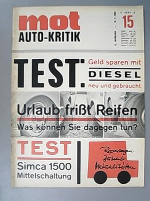 Seller image for Mot. Auto-Kritik. (= 12. Jahrgang, Heft 15/66). for sale by Antiquariat Bookfarm