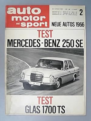 Imagen del vendedor de Auto, Motor und Sport. (= 21. Jahrgang, Heft 2/66). a la venta por Antiquariat Bookfarm
