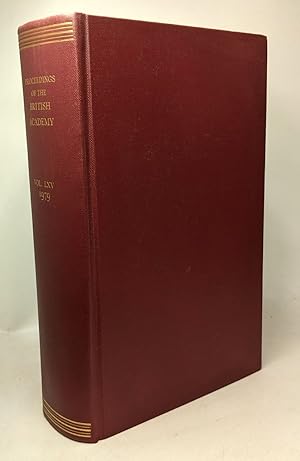 Proceedings of the british academy - VOLUME LXV - 1979