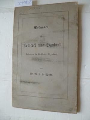 Imagen del vendedor de Gedanken ber Malerei und Baukunst besonders in kirchlicher Beziehung. a la venta por Gebrauchtbcherlogistik  H.J. Lauterbach