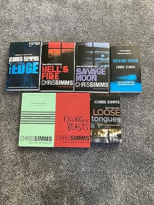 Seller image for SHIFTING SKIN; KILLING THE BEASTS; SAVAGE MOON; THE EDGE; HELL'S FIRE; PECKING ORDER; LOOSE TONGUES: 6 UK UNCORRECTED PROOFS (5 SIGNED) & 1 PAPERBACK for sale by Books for Collectors