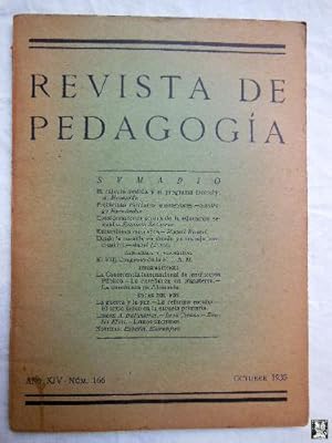 Seller image for Revista de Pedagoga. Ao XIV. N 166. Octubre 1935 for sale by LIBRERA MAESTRO GOZALBO