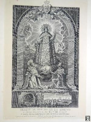 Antiguo Grabado - Old Engraving : IMAGEN DE NUESTRA SRA DE LA MERCED. S PEDRO NOLASCO. D JAIME I ...