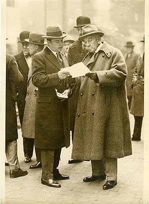 "Départ du Maréchal LYAUTEY à la GARE du NORD pour Londres le 16 Novembre 1931" Photo de presse o...