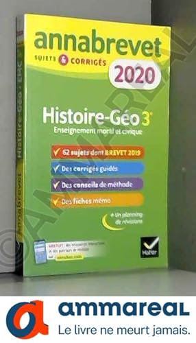 Seller image for Annales du brevet Annabrevet 2020 Histoire Gographie EMC 3e: 65 sujets corrigs for sale by Ammareal