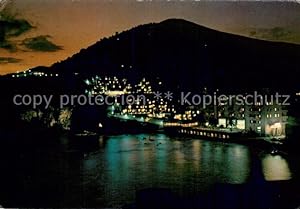 Postkarte Carte Postale 73773898 Budva Montenegro Nachtaufnahme