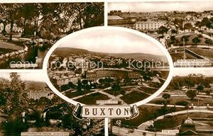 Postkarte Carte Postale 73774373 Buxton UK Derbyshire Fliegeraufnahme Pavilion Gardens - Spring G...