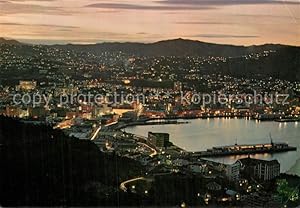 Bild des Verkufers fr Postkarte Carte Postale 73775834 Wellington NZ Bei Nacht Panorama zum Verkauf von Versandhandel Boeger