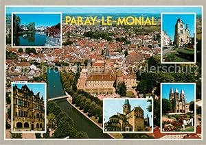 Postkarte Carte Postale 13776371 Paray-le-Monial 71 Fliegeraufnahme La Bourbince - La Tour Saint-...