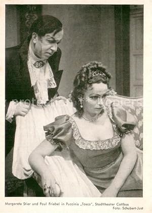 Immagine del venditore per Postkarte Carte Postale 73778847 Cottbus Margarete Stier und Paul Friebel in Puccinis Tosca Stadttheater venduto da Versandhandel Boeger