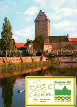 Bild des Verkufers fr Postkarte Carte Postale 73777556 Dinkelsbuehl Landesgartenschau Gruen und Gaerten vor historischen Mauer zum Verkauf von Versandhandel Boeger
