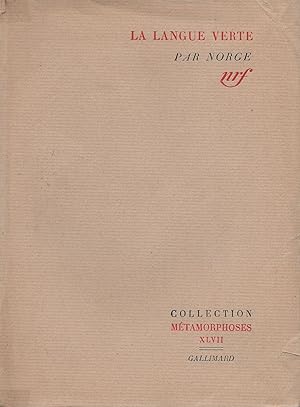 Seller image for La langue verte (Charabias et Verdures). for sale by Librairie Les Autodidactes - Aichelbaum