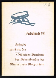 Bild des Verkufers fr Jahrbuch 38 (1957): Festgabe zur Feier des 75jhrigen Bestehens des Heimatbundes der Mnner vom Morgenstern. - zum Verkauf von Libresso Antiquariat, Jens Hagedorn