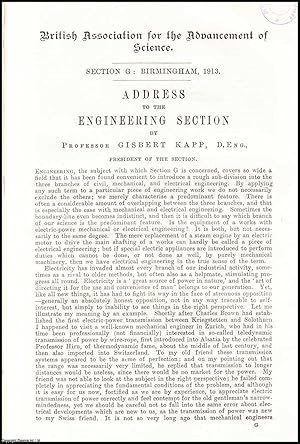 Image du vendeur pour Professor Gisbert Kapp, Presidential Address, 1913 to the British Association, Meeting at Birmingham. An uncommon original article from The British Association for The Advancement of Science report, 1913. mis en vente par Cosmo Books