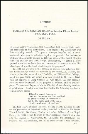 Image du vendeur pour Professor Sir William Ramsay, Presidential Address, 1911 to the British Association, Meeting at Portsmouth. An uncommon original article from The British Association for The Advancement of Science report, 1911. mis en vente par Cosmo Books